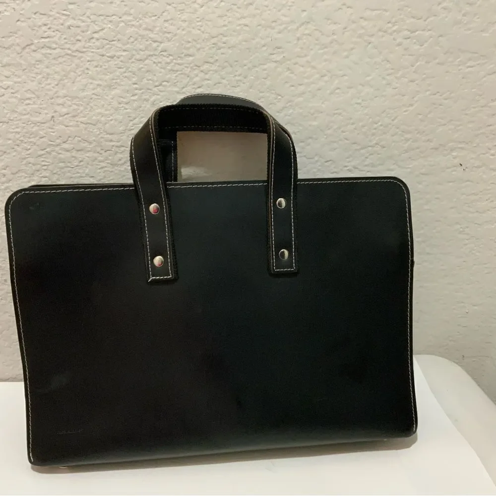 VACAVALIENTE Singapur U. Briefcase black leather